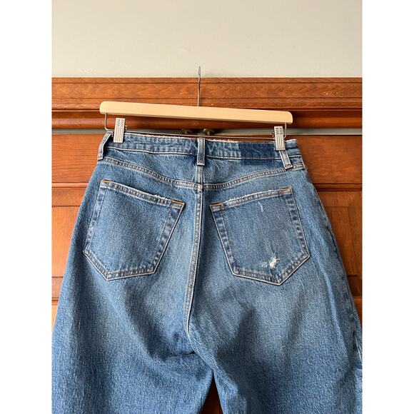 NWT Abercrombie & Fitch Women's Curve Love The Dad High Rise Jeans Distressed 27 - Picture 5 of 10